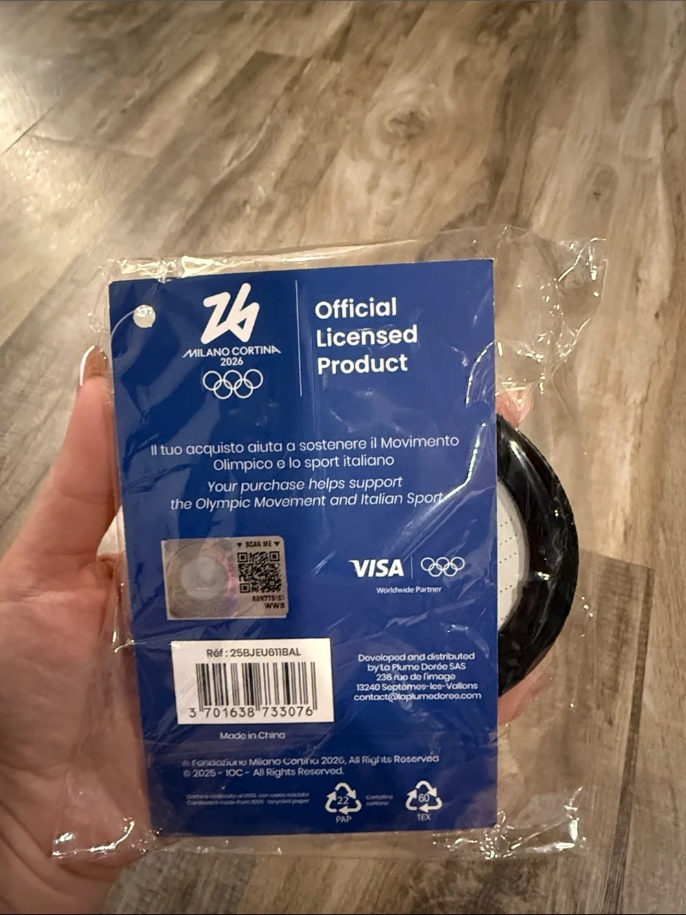 2026 Milano Cortina Black Luggage Tag
